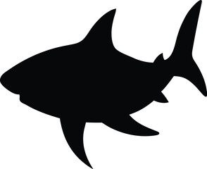 Shark Silhouette Vector Illustration