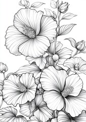 Fototapeta premium Flower Coloring Page