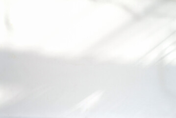 Abstract white background, natural light and shadow on white space.