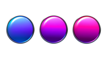 Pack of Circular Badges set Against Transparent Background for Branding, Label Design, or Digital Graphics