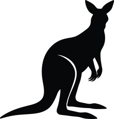 Kangaroo Silhouette Vector Illustration