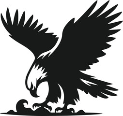 Obraz premium Silhouette of a eagle bird animal vector