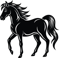 Horse Silhouette Vector Illustration