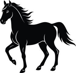 Horse Silhouette Vector Illustration