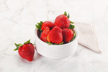 Sweet srawberry in the bowl