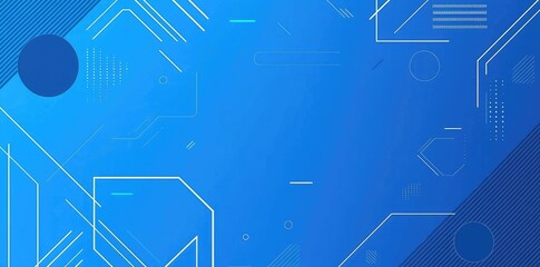 Blue geometric background with squares and lines, with white space for text. presentation design template. Background illustration for a business corporate poster or banner template