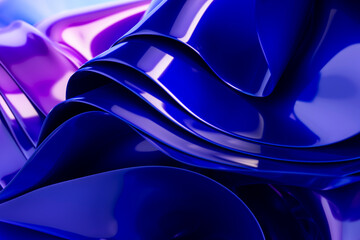 Floating purple fabric