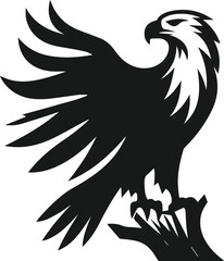 Silhouette of a eagle bird animal vector