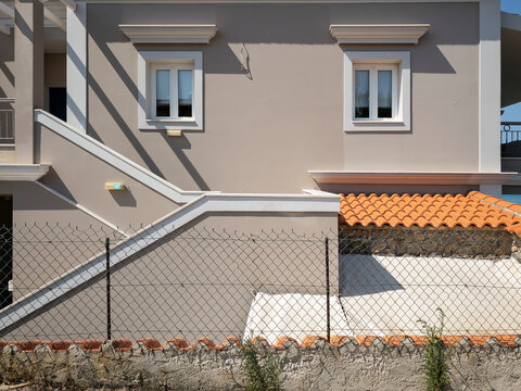 facade of Greek house