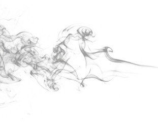 white, blanc, grey smoke fog fumes vapor, vapory smog swirls shaped differently spreading smokey cut out on transparent backround, PNG file.