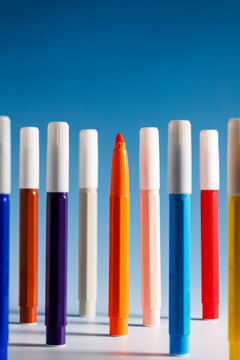 Colorful felt tip pens