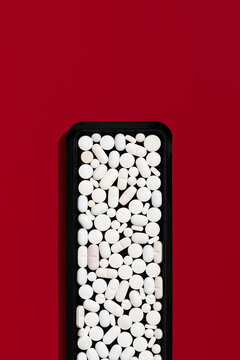 Box full of medicine, pills