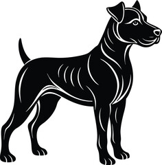 Dog Silhouette Vector Illustration