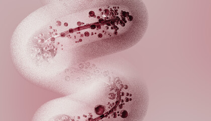 Abstract  Particle Design with Twisting Symmetrical Form