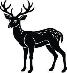 Deer Silhouette Vector Illustration