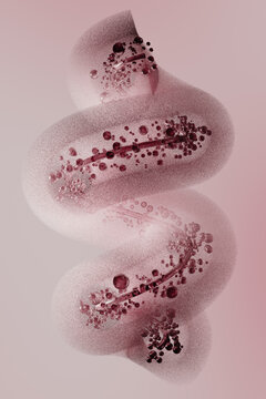 Abstract  Particle Design with Twisting Symmetrical Form