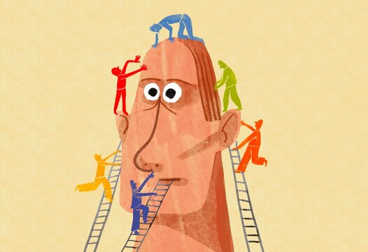 Man Fixing the head problems 