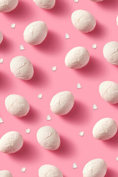 White cracked shell eggs
