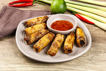 Vietnamese fried stuffed spring roll