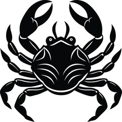Crab Silhouette Vector Illustration