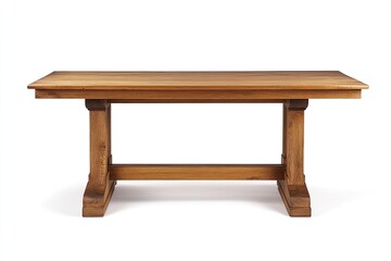 Rectangular wooden dining table
