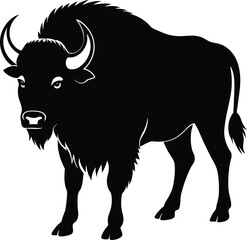 Bison Silhouette Vector Illustration