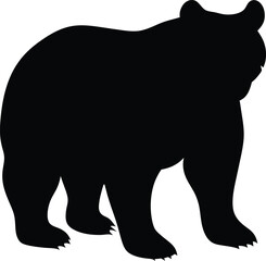 Bear Silhouette Vector Illustration