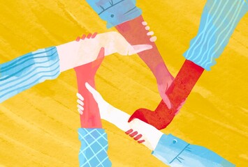 Concept of togetherness and teamwork