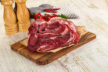 Raw beef meat for cooking