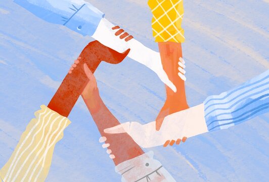 Concept of togetherness and teamwork