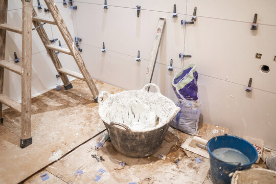 bathroom at home under construction