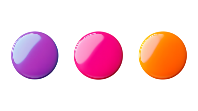 Pack of Circular Badges set Against Transparent Background for Branding, Label Design, or Digital Graphics