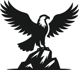 Silhouette of a eagle bird animal vector