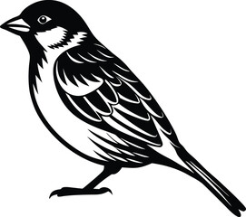 Obraz premium Sparrow Silhouette Vector Illustration