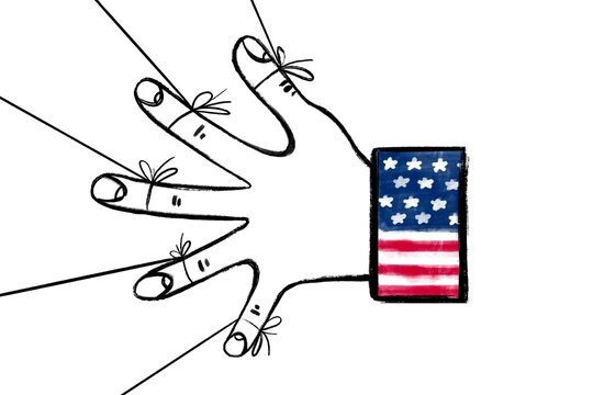 Manipulation Hand with American Flag Sleeve
