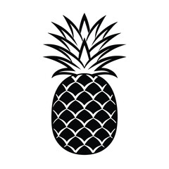 Obraz premium vector illustration of pineapple, isolated on a white background.