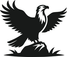 Obraz premium Silhouette of a eagle bird animal vector
