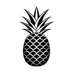 Obraz premium vector illustration of pineapple, isolated on a white background.