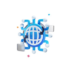 3d bug icon vector render