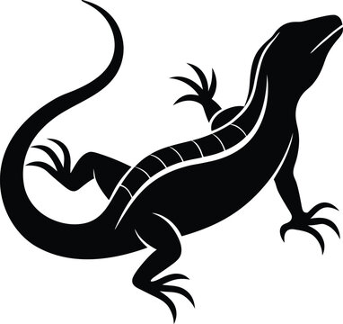 recommend clip art: Lizard Silhouette Vector Illustration