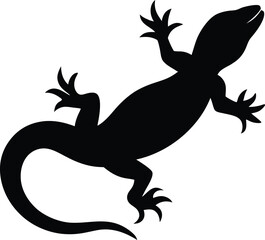 Lizard Silhouette Vector Illustration