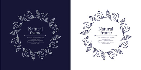 ナチュラルなフレームデザイン