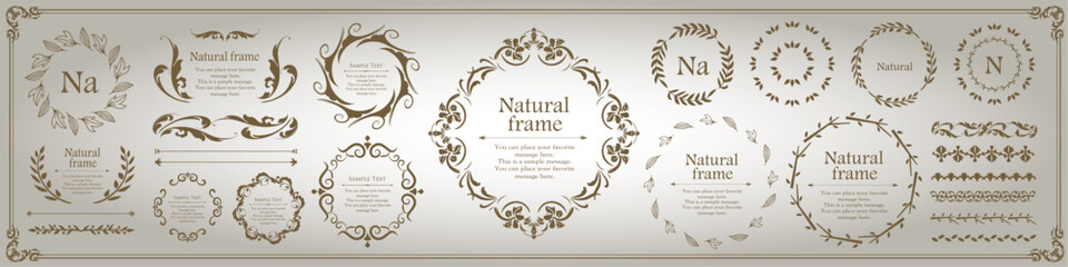 ナチュラルなフレームデザイン