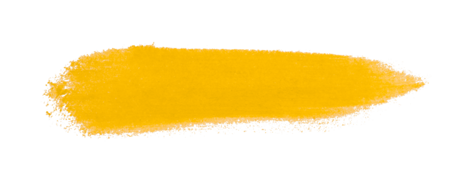 yellow brush isolated on transparent background