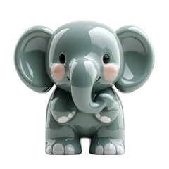 Charming Cute Elephant Toy Figurine - A Playful and Colorful Collectible Perfect for Home Decor and Gift Ideas