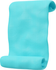 Blue scroll paper symbol