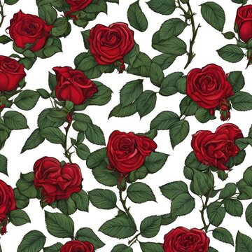 seamless pattern with roses