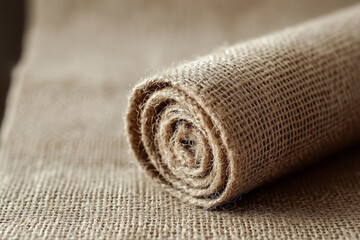 Burlap Background. Natural textured canvas 