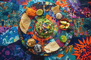 Colorful Mexican Fiesta Platter