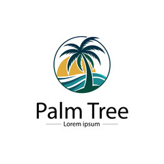 Obraz premium Palm tree logo
